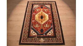 Leather carpet combination leather and carpet 150x99 cm Brown